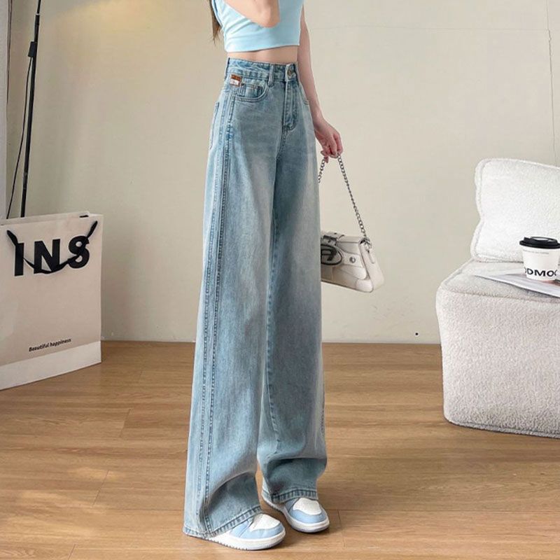 High Waisted Wide Leg Denim Pants