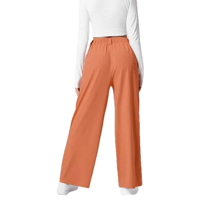 High-waisted wide-leg loose trousers