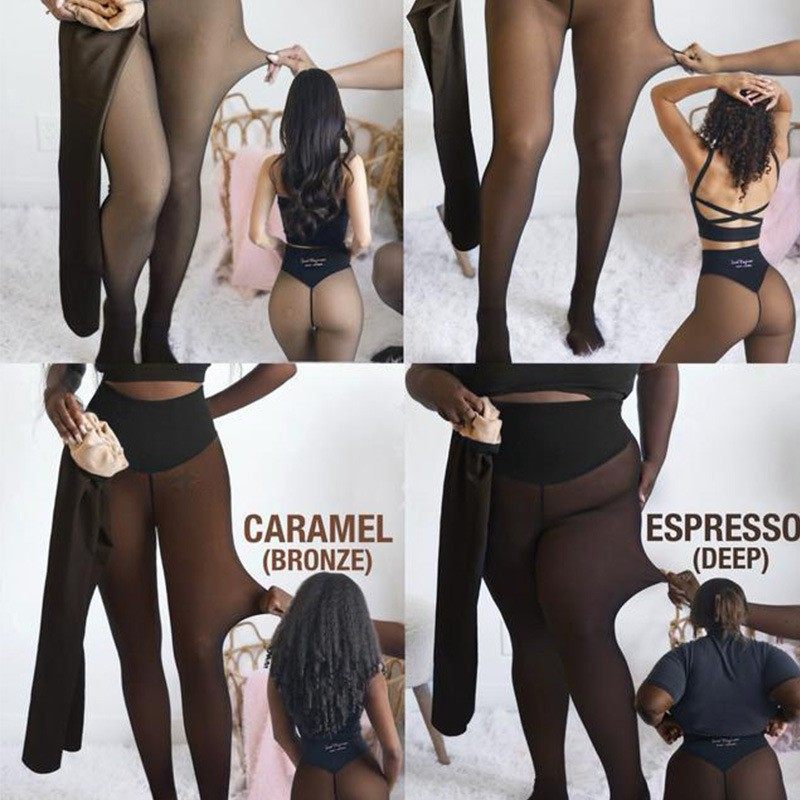 High-Waisted Wool-Lined Translucent Tights