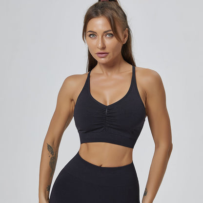 High-Waisted Yoga Fitness Set with Removable Padding
