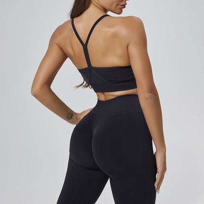 High-Waisted Yoga Fitness Set with Removable Padding