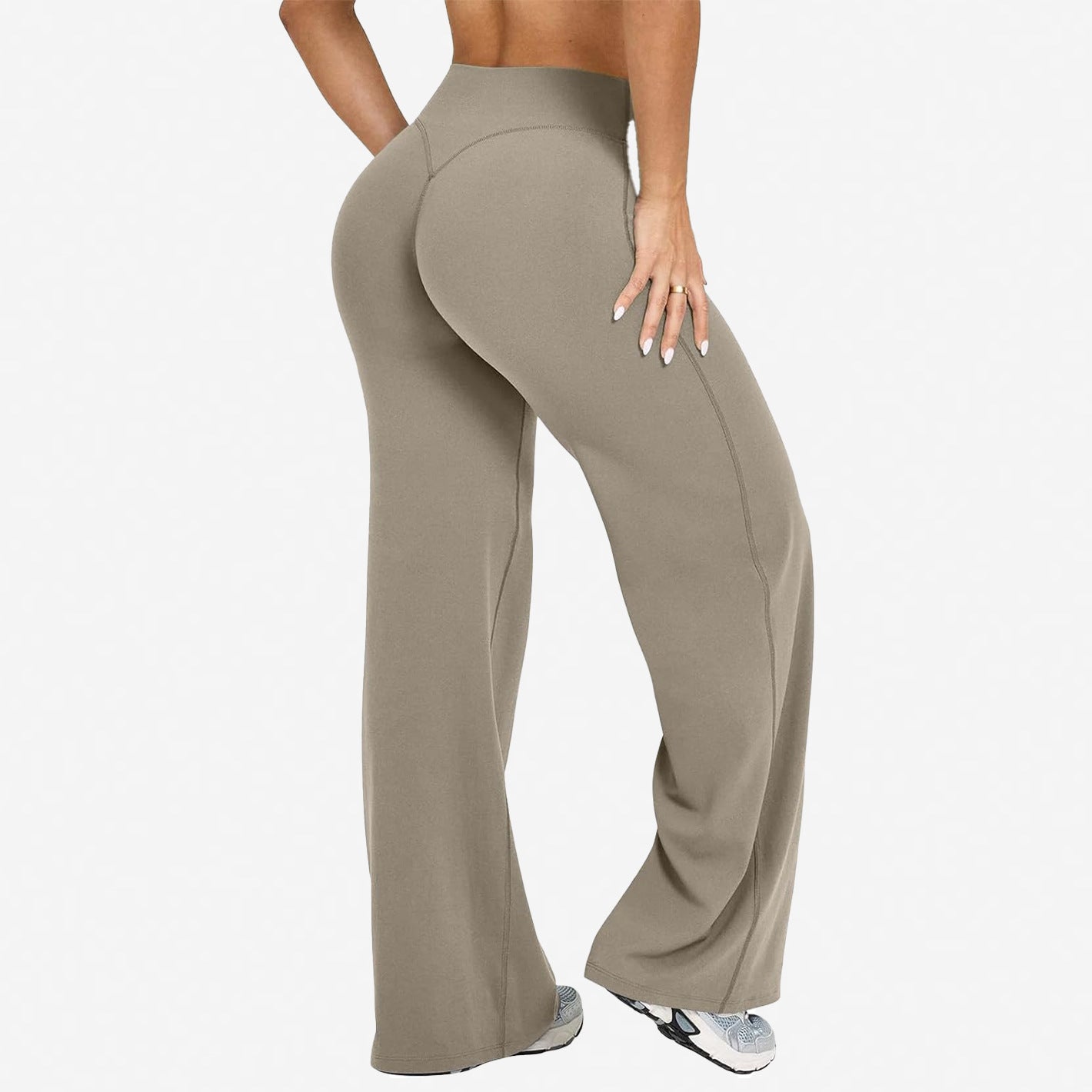 High-Waisted Yoga Pants Wide-Leg Fitness Wear
