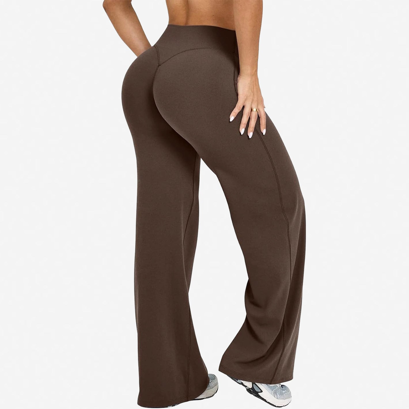 High-Waisted Yoga Pants Wide-Leg Fitness Wear