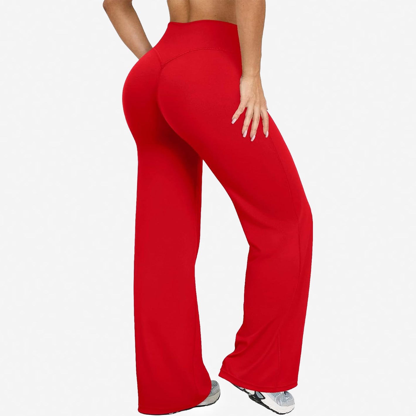 High-Waisted Yoga Pants Wide-Leg Fitness Wear
