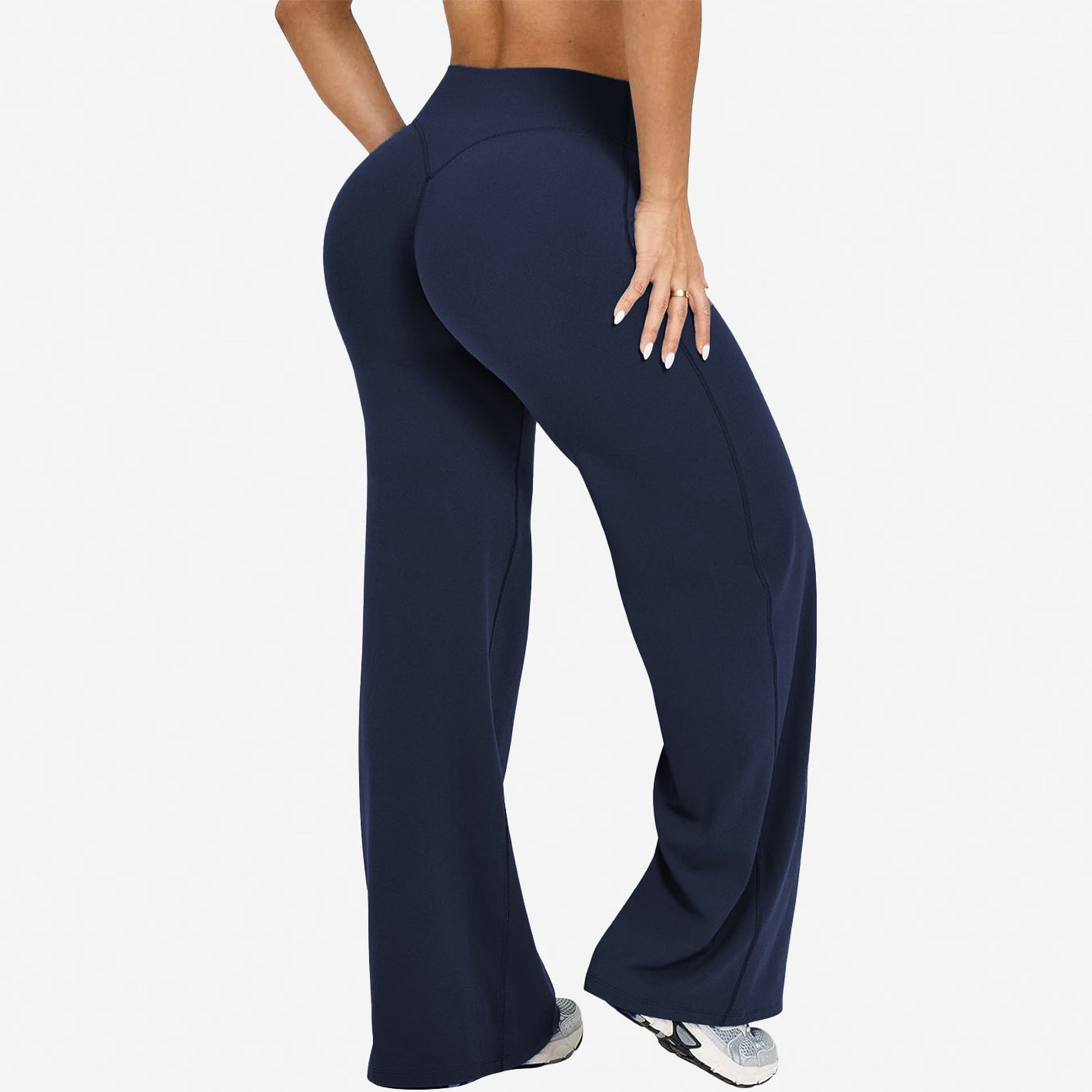 High-Waisted Yoga Pants Wide-Leg Fitness Wear