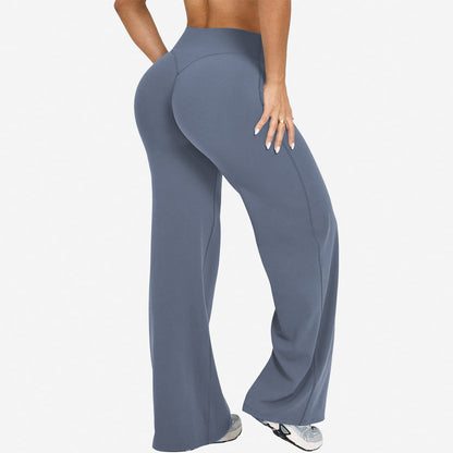 High-Waisted Yoga Pants Wide-Leg Fitness Wear