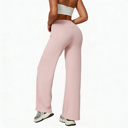 High-Waisted Yoga Pants Wide-Leg Fitness Wear