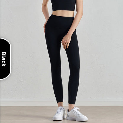 High-Waisted Yoga Pants with Moisture-Wicking Feature