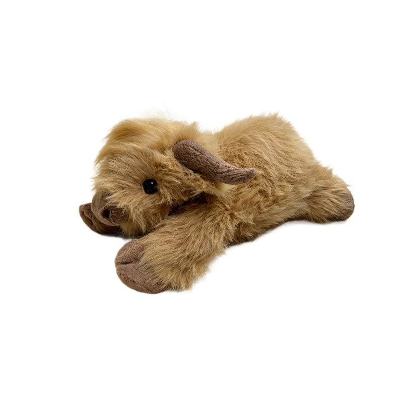 Highland cow figurine with long hair