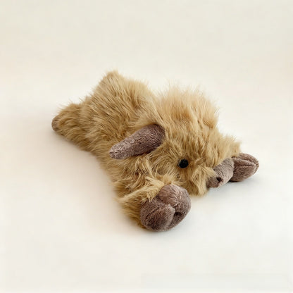 Highland cow figurine with long hair