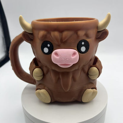 Highland Cow Ice Cream Pint Holder Decorative Pint Stand