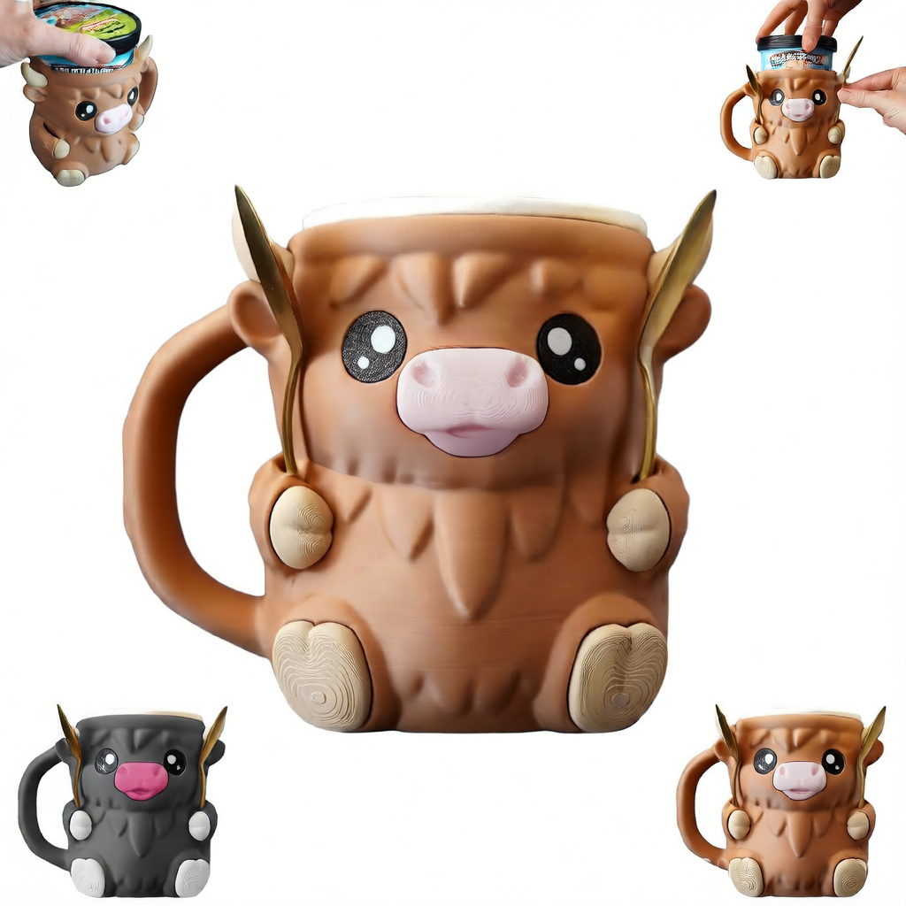 Highland Cow Ice Cream Pint Rack