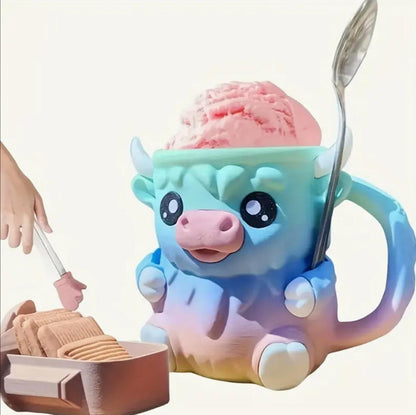 Highland Cow Ice Pint Holder Ice Cream Cup Holder