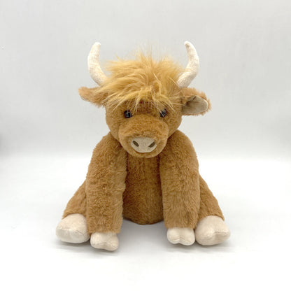 Highland Cow Plush Toy with Movable Joints