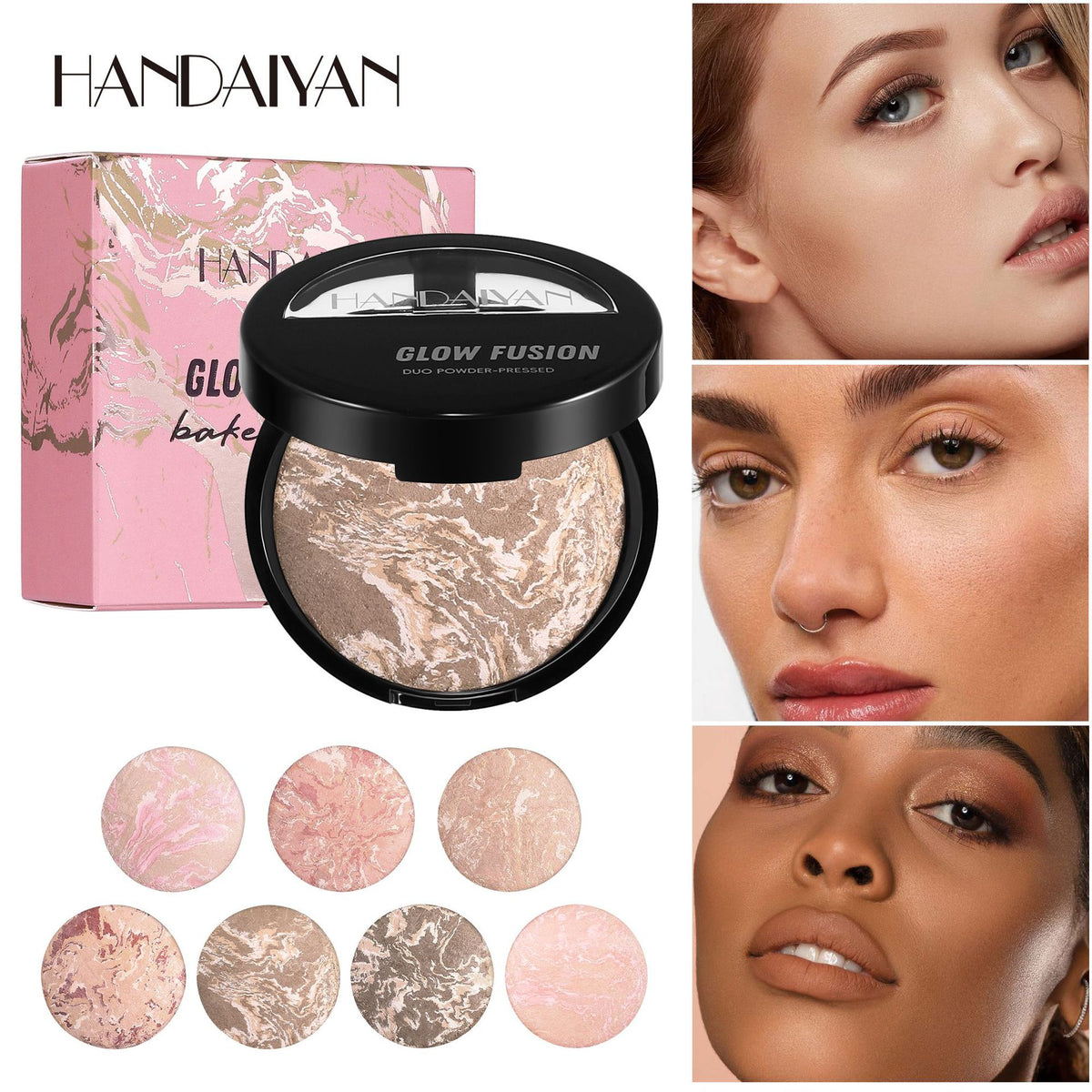 Highlighter contour setting powder