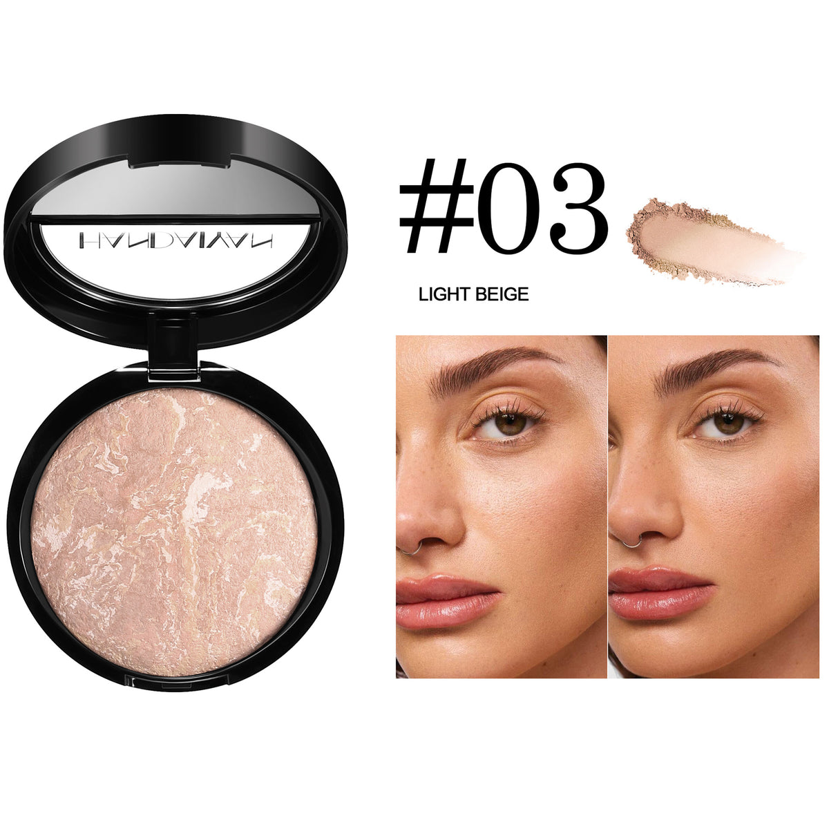 Highlighter contour setting powder