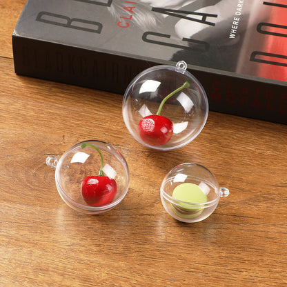 Highly Transparent Round Ball Hollow Ball Christmas Ball Acrylic Decorative Ball Ornaments Toys Transparent Packaging Ball