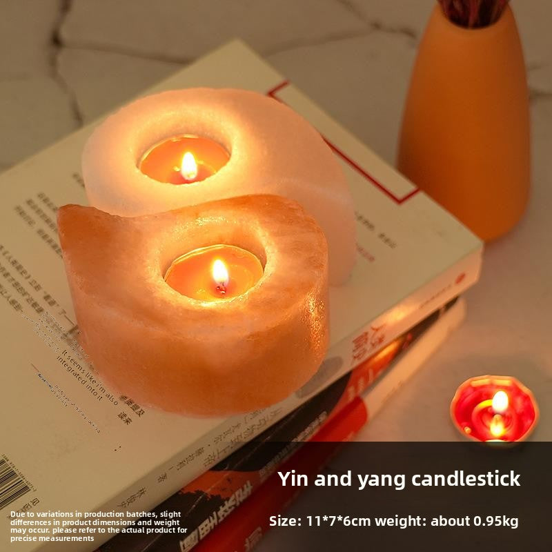 Himalayan Salt Crystal Candle Holder Night Light