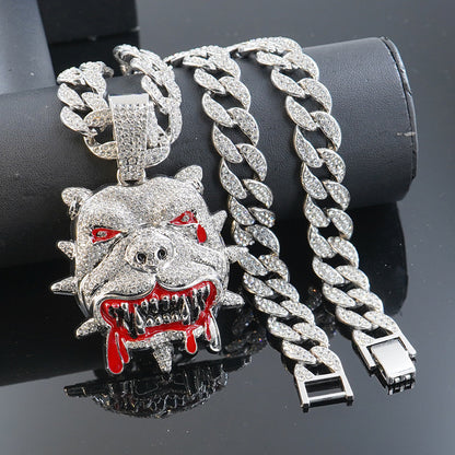 Hip Hop Bulldog Pendant Necklace