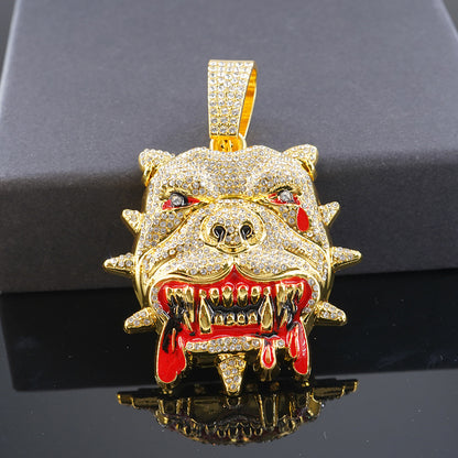 Hip Hop Bulldog Pendant Necklace