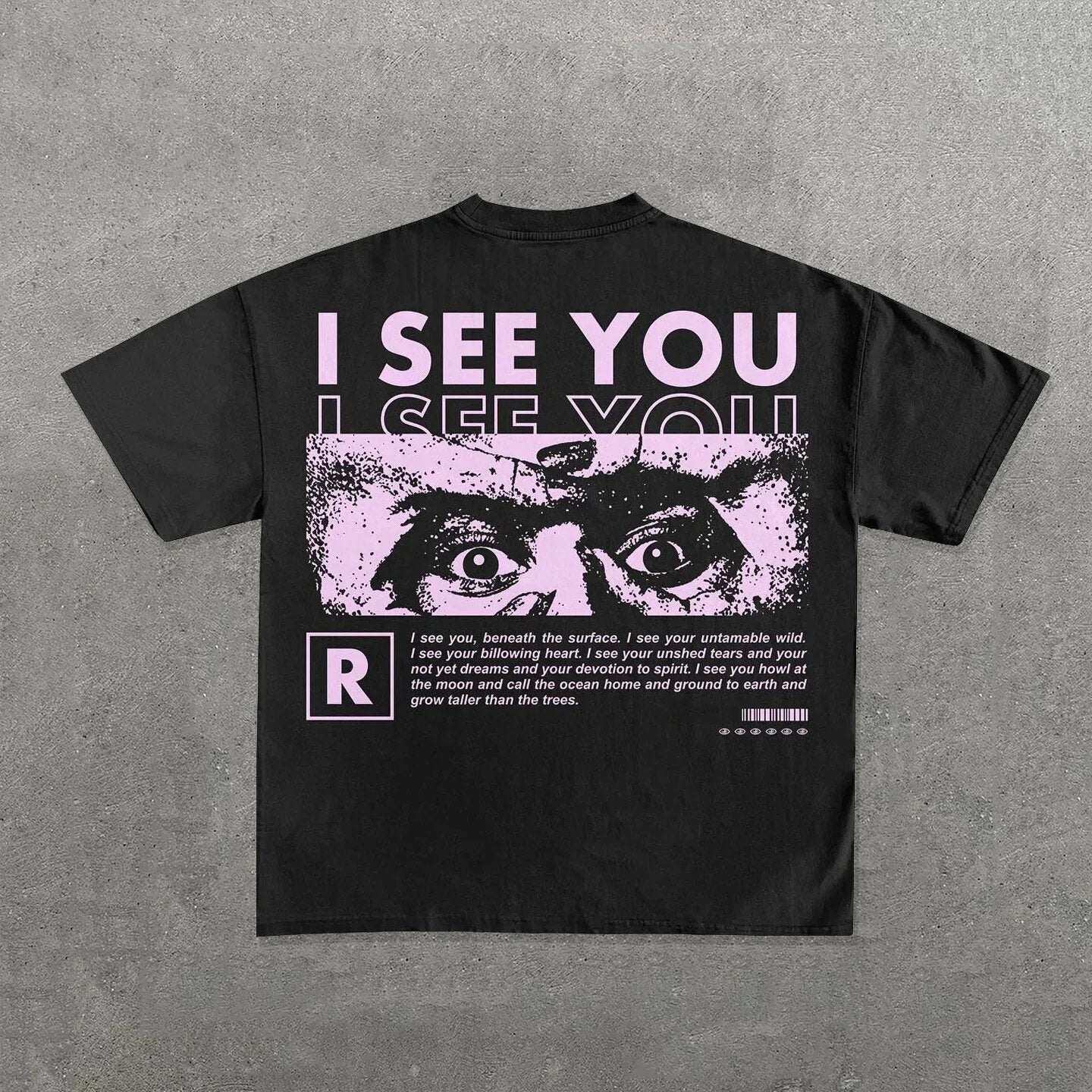 Hip Hop Cartoon Print Cotton T-Shirt