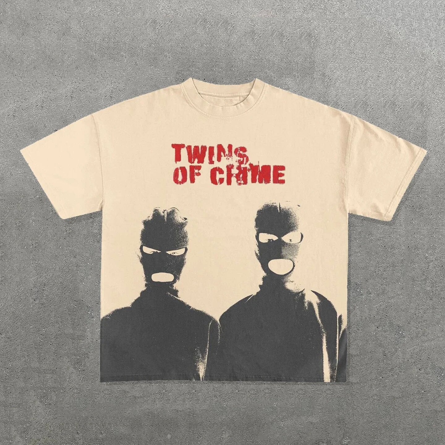Hip Hop Cartoon Print Cotton T-Shirt