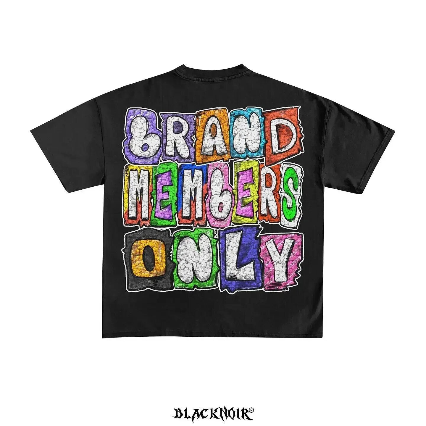 Hip Hop Cartoon Print Cotton T-Shirt