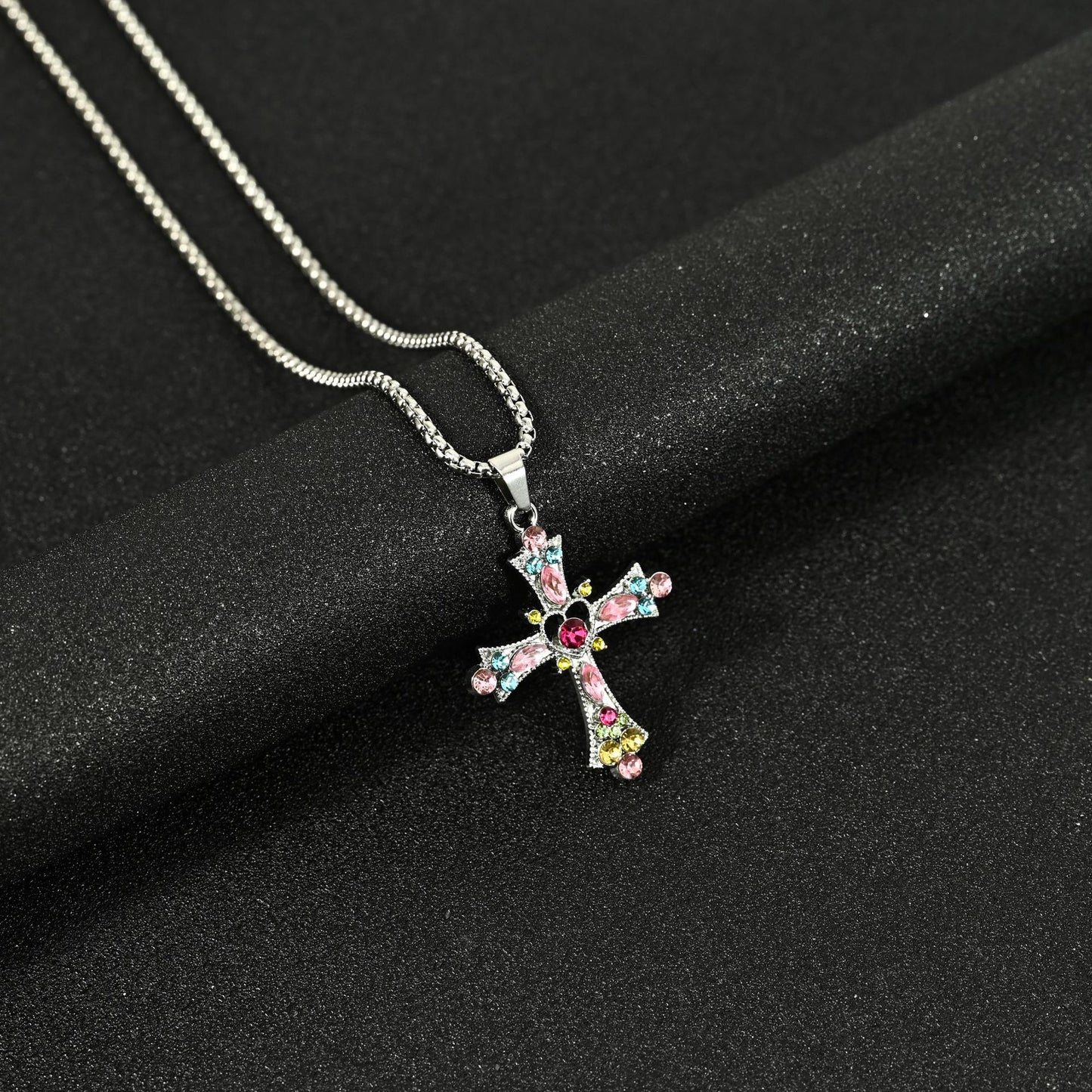 Hip Hop Cross Pendant Necklace