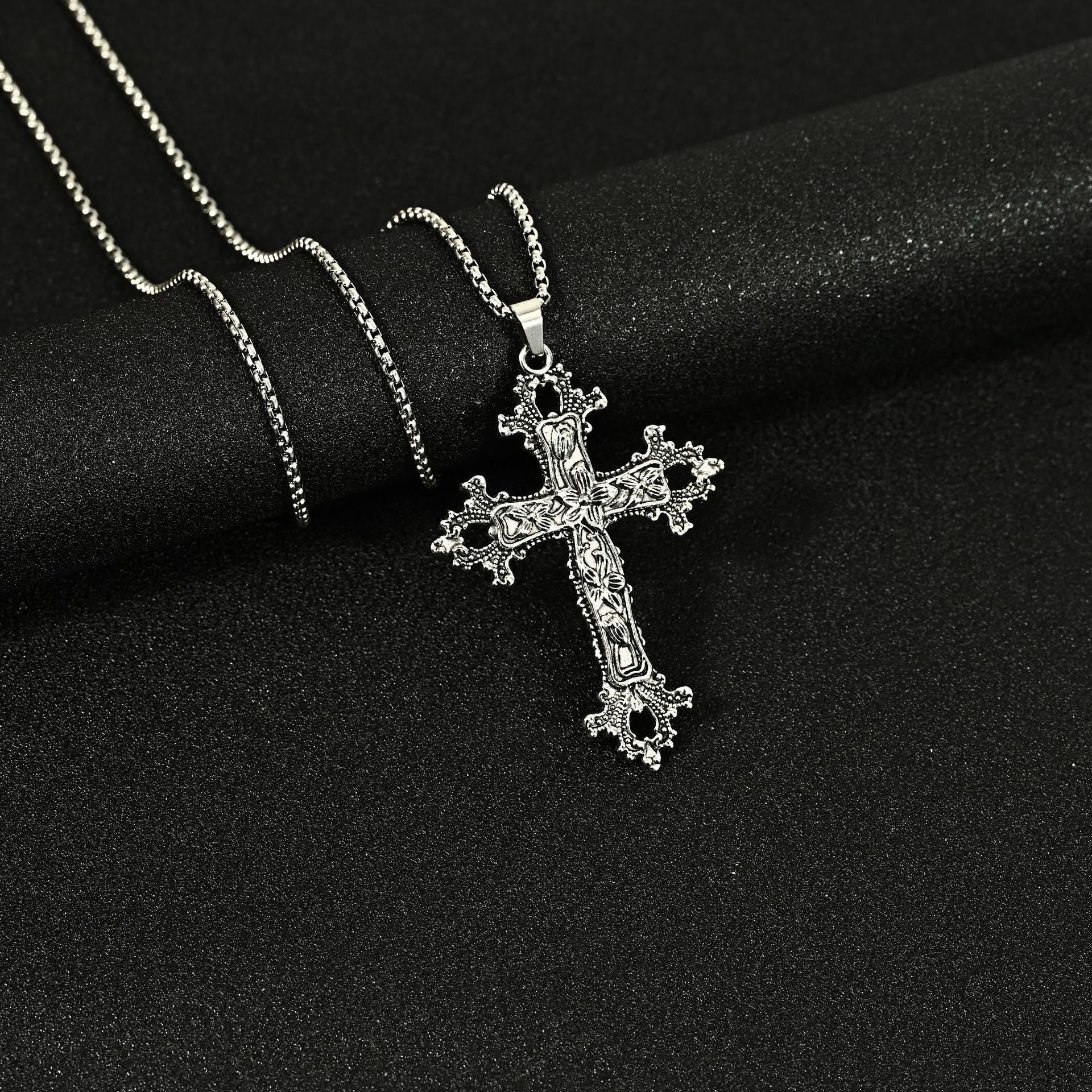 Hip Hop Cross Pendant Necklace