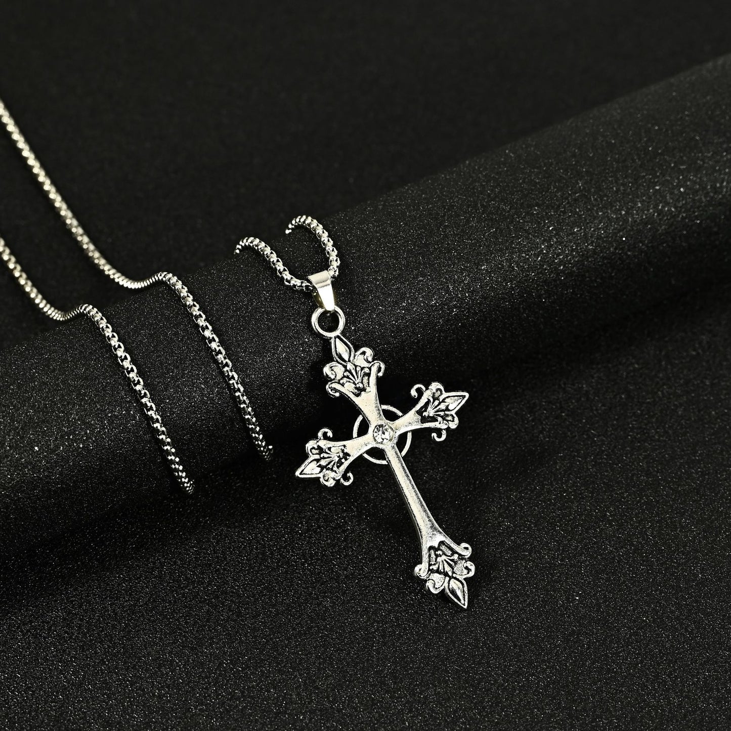 Hip Hop Cross Pendant Necklace