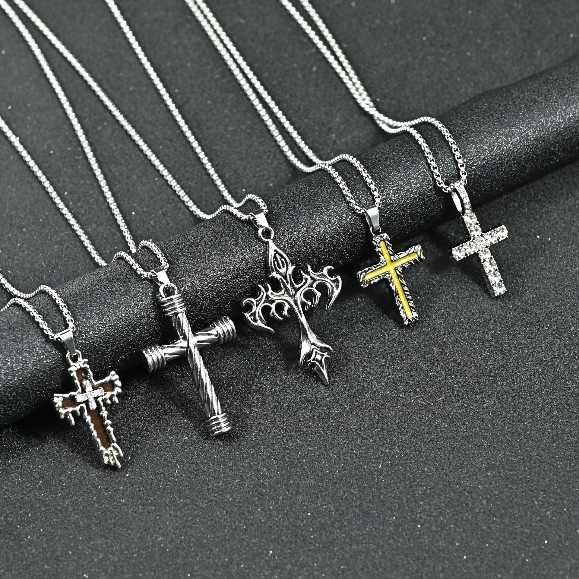 Hip Hop Cross Pendant Necklace