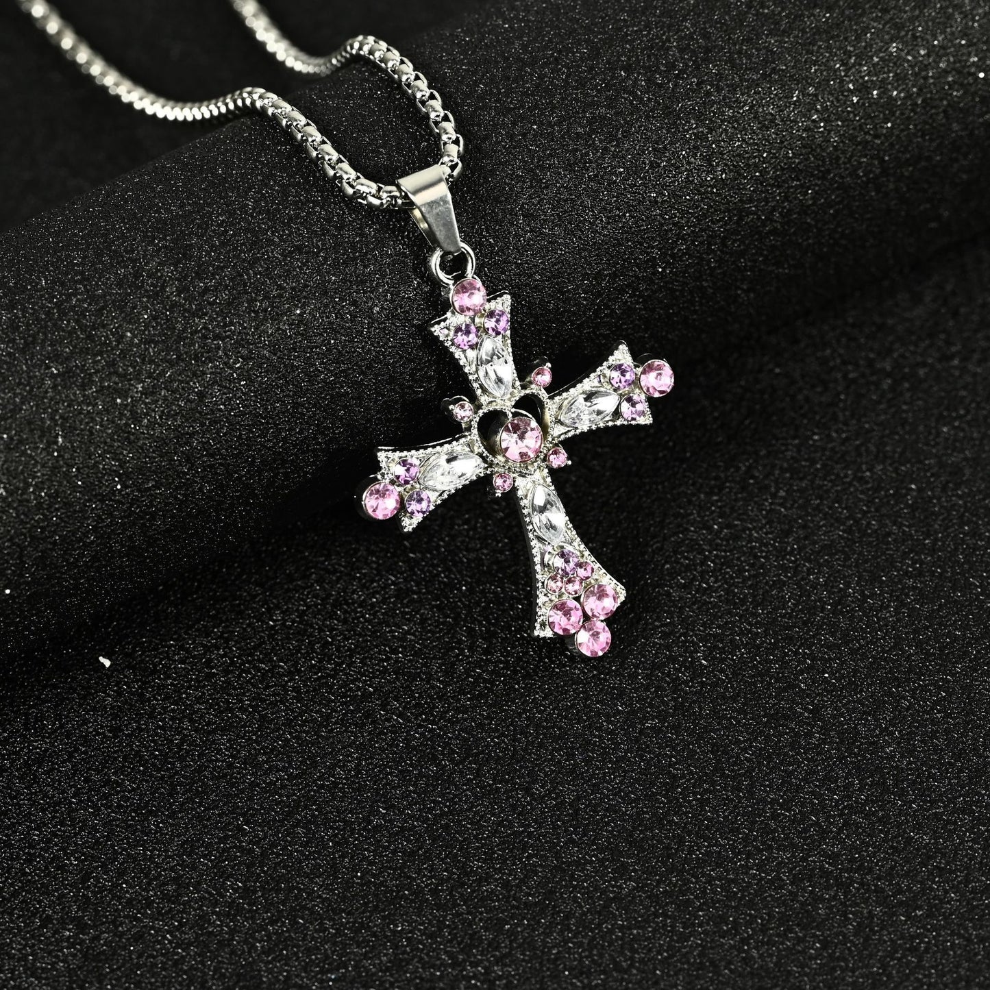 Hip Hop Cross Pendant Necklace