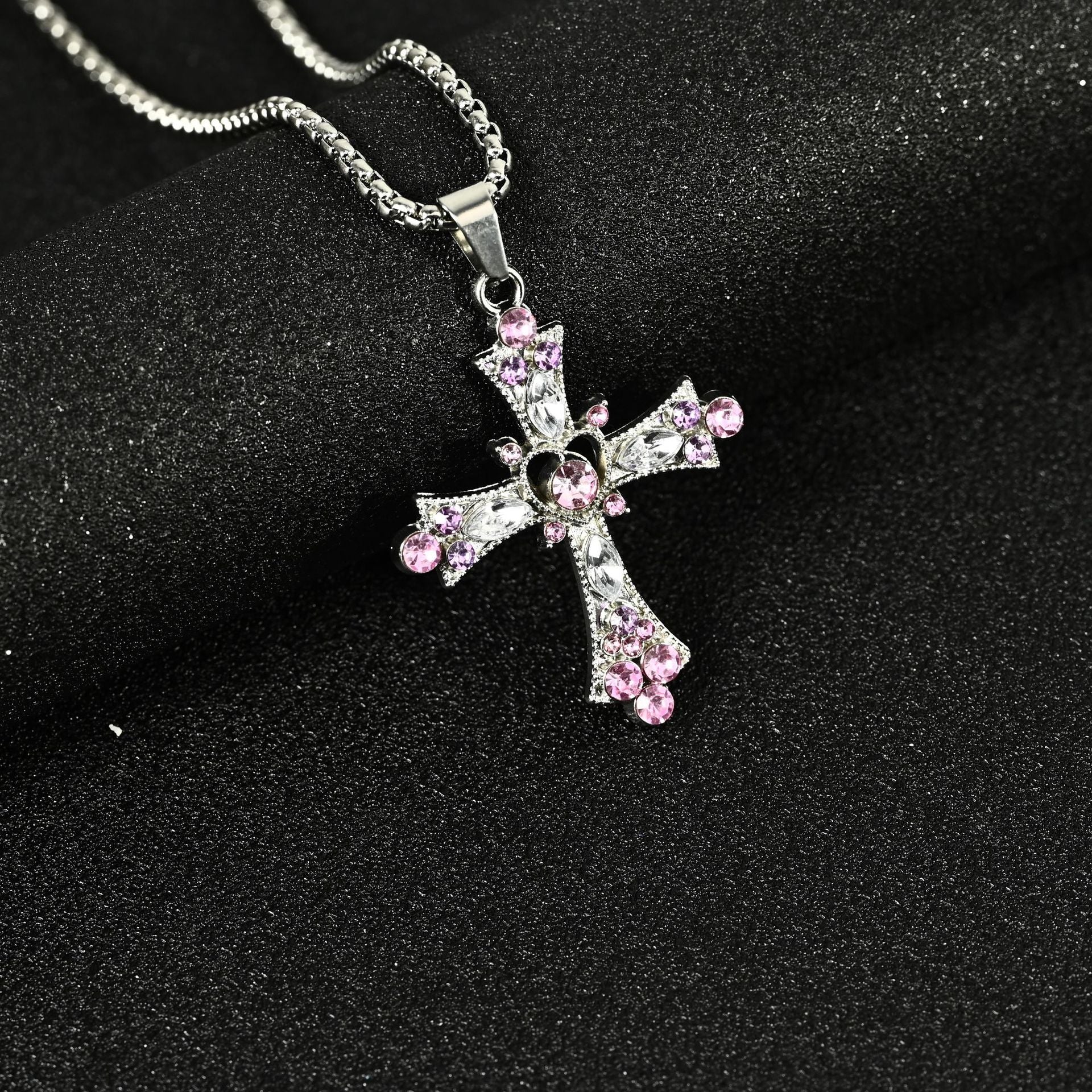 Hip Hop Cross Pendant Necklace