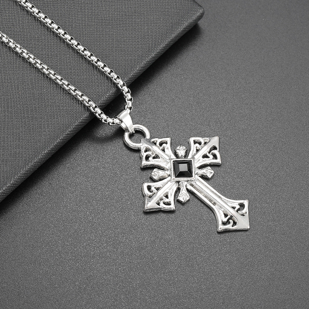 Hip Hop Cross Pendant Necklace