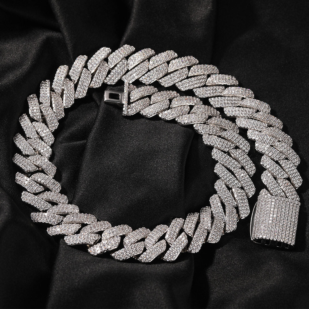 Hip-Hop Cuban Chain Zircon Necklace Bracelet