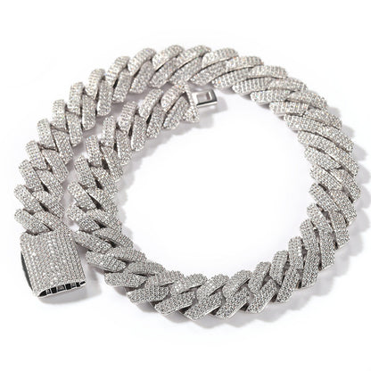 Hip-Hop Cuban Chain Zircon Necklace Bracelet