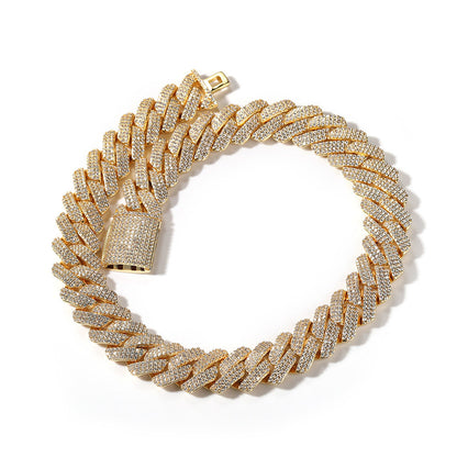 Hip-Hop Cuban Chain Zircon Necklace Bracelet