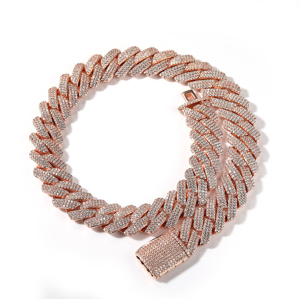 Hip-Hop Cuban Chain Zircon Necklace Bracelet