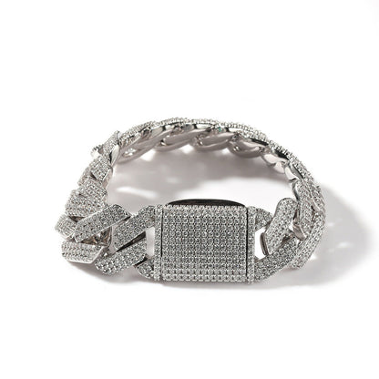 Hip-Hop Cuban Chain Zircon Necklace Bracelet