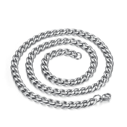 Hip Hop Gold Plated Titanium Steel Cuban Chain Necklace