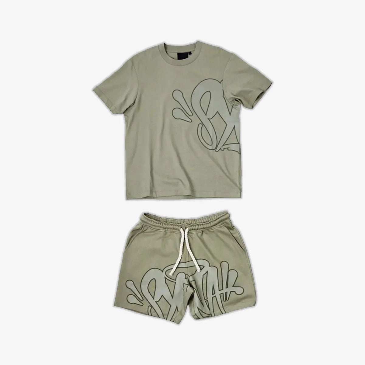 Hip-hop Letter Print Casual T-shirt and Shorts Set