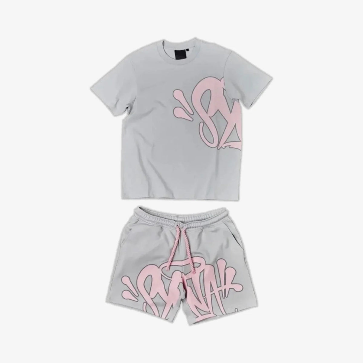 Hip-hop Letter Print Casual T-shirt and Shorts Set