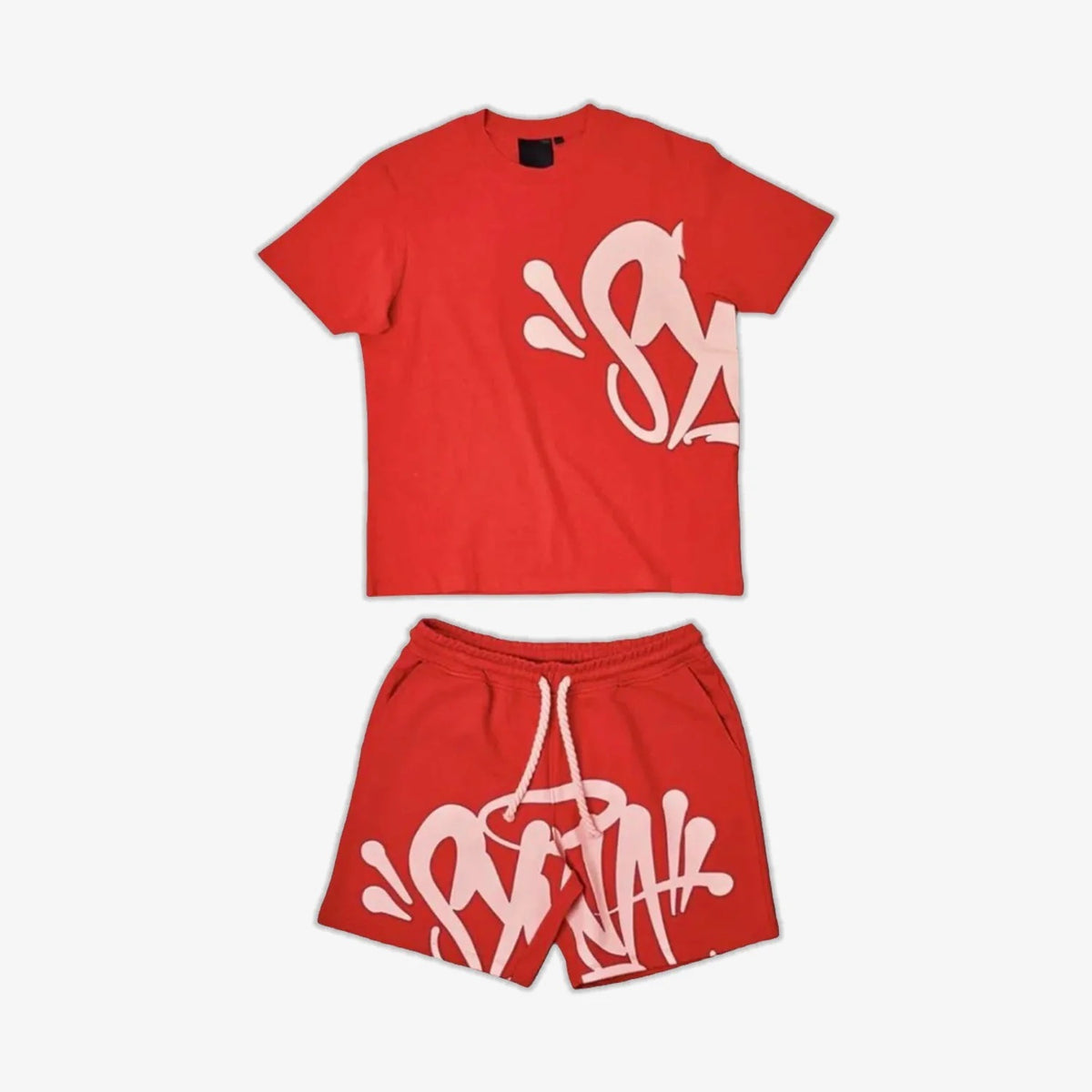 Hip-hop Letter Print Casual T-shirt and Shorts Set