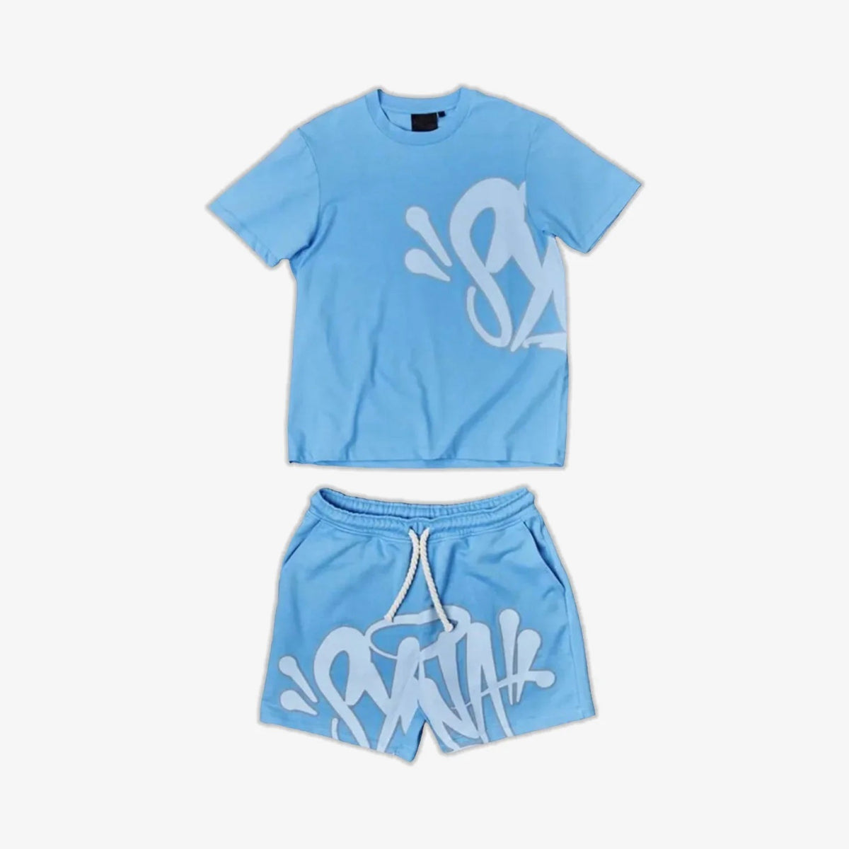 Hip-hop Letter Print Casual T-shirt and Shorts Set