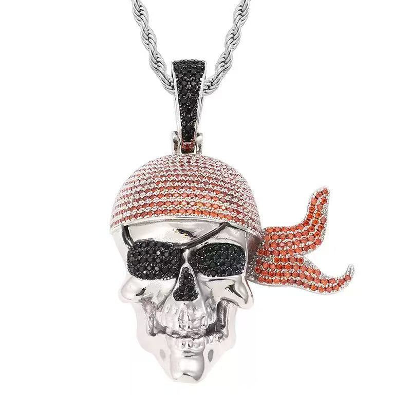 Hip Hop Lion Head Pendant Cuban Chain Necklace