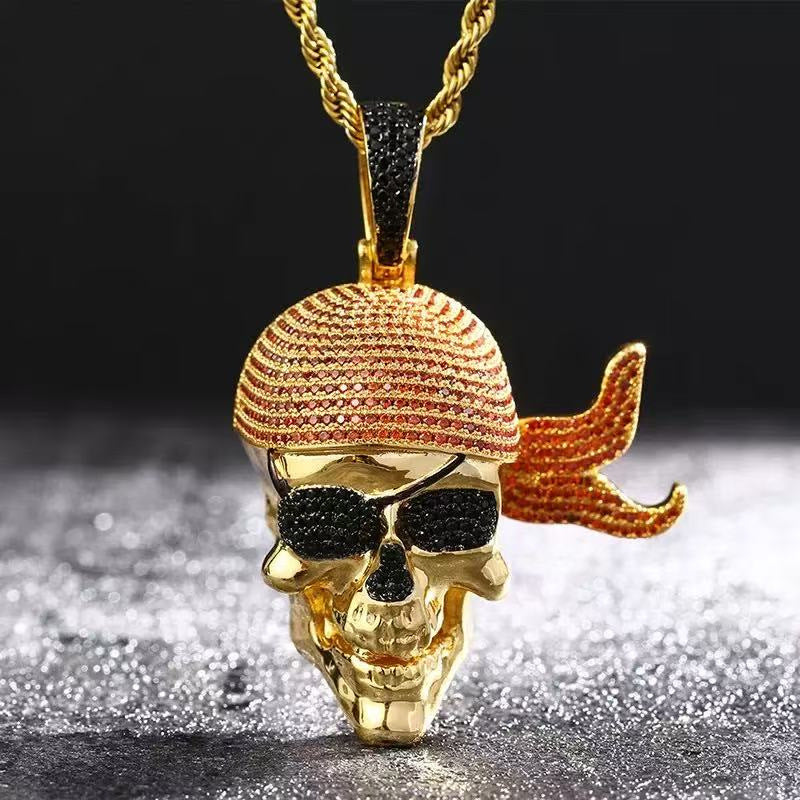 Hip Hop Lion Head Pendant Cuban Chain Necklace