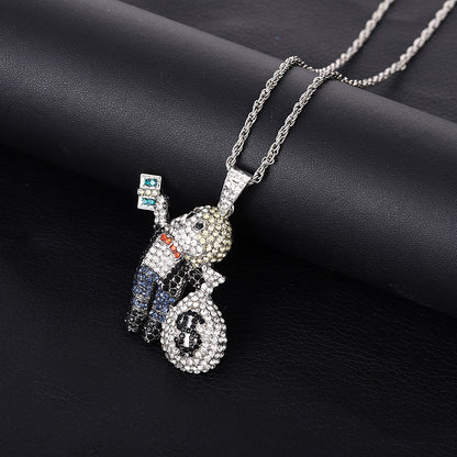 Hip Hop Lion Head Pendant Cuban Chain Necklace