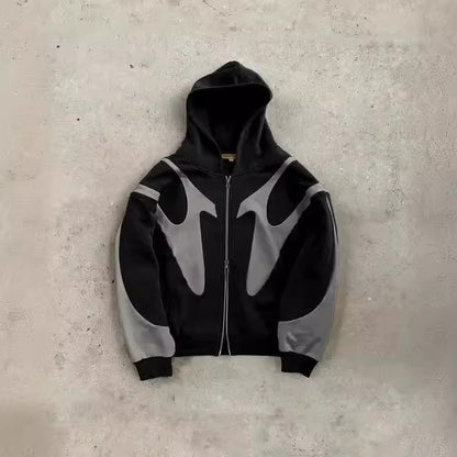Hip-hop Printed Hooded Sweatshirt