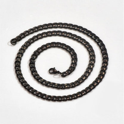 Hip Hop Stainless Steel Black Chain Men's Necklace