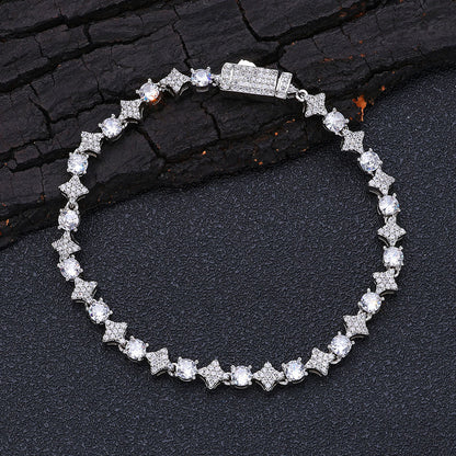 Hip-Hop Star Zircon Tennis Chain Men's Bracelet